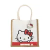 2024 New Fashion Trendy Canvas Bag Cartoon Cartoon Handbag حقيبة يد متعددة الاستخدامات صغيرة