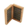 Boîtes Boîte de pêche à la mouche boîte de leurre en bambou naturel pour appât fente mousse mallette de rangement en bois pour Tenkara mouches pêche boîte de rangement accessoires