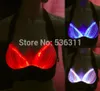 Moda led sutiã sexy dança do ventre luminoso sutiã superior feminino dança trajes superiores de fibra óptica rgb colorido clubwear led1255035