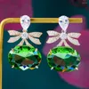 Dangle Earrings Siscathy Fashion Sweet Zircon Pendant for Women Korean Crystal Jewelry Wedding Party Daily Boucle Oreille Femme Luxe