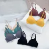 Reggiseni giapponese monopezzo liscio per ragazza senza cuciture, piccolo reggiseno push-up, coppa sottile, senza ferretto