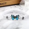 Braccialetti a maglie Bracciale moda farfalla Bracciale per donna Uomo intrecciato a mano filo bianco corda corda coppia braccialetto gioielli regalo