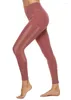 Pantaloni da donna Leggings attillati da donna Tasche con cuciture in rete Fitness Skinny Yoga Abbigliamento in puro colore Traspirante Confortevole