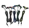 Auricolari intrecciati sfusi Auricolari Cuffie Cuffie per cellulare Mp3 MP4 5 colori6564455