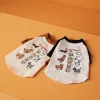 Gilet Vestiti per cuccioli Estate Sezione sottile Colorato ricamato Schnauzer maltese Cotone Pet a maniche corte Maglietta Gatti Cucciolo Abbigliamento