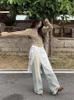 Spódnice Yedinas Koreańska moda koronkowa kwiatowa spódnica kobiet 2024 cały sezon fartuch Patrz przez Orskirt Y2K Chic A-Line Streetwear