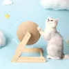 Arranhadores para gatos, brinquedos de madeira para gatos, bola para arranhar, patas de moagem, corda de sisal, brinquedo interativo para gatos