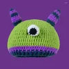 Berets Alien Headgear Chapéu de Crochê Festa Feriado Tema do Diabo para Adolescentes Homens Mulheres