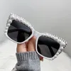 Sunglasses 2024 Luxury Brand Pearl Decoration Women Fashion Vintage Square Sun Glasses Uv400 Eyeglasses Gafas De Sol Mujer