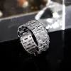 Bröllopsringar Milan Luxury Silver Color Women Geometric CZ Enkel stilfulla kvinnliga tillbehör Högkvalitativa smycken