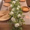 18M Fake Rose Gypsophila Vine Eucalyptus Garland Kunstbloemen Hangende Planten Grennery voor Bruiloft Thuis Party Arch Decor 240228