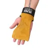 Heben Nonslip Wearresistant Cowhide Palm Fitness Ausrüstung Handgelenk Hartzug