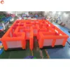 Activités de plein air, 10x10x2mH (33x33x6,5 pieds), arène de jeu laser gonflable noire et Orange personnalisée, à vendre, livraison gratuite