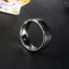 Cluster Ringe Hohe Qualität Edelstahl Männer Western Titan Schwarz Weiß Ring Für Modeschmuck