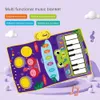 80x50 cm Music Play Mat for Kids Toddlers Floor Piano tangentbordstrumlek Toys Dance Mat med 6 Instrument Sound Education Toys 240226