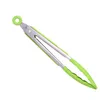 Silicone Stainless Steel BBQ Bread Clip Grilling Salad Serving Tong Non-Stick Kitchen Accessories Cooking Tong Barbecue Clips Tools Z120