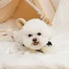 Vêtements de chien imprimé léopard décoration combinaison pour animaux de compagnie à la mode chaleur d'hiver avec chapeau d'oreille en peluche pour la météo