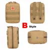 Väskor Molle Medical Pouch Tactical First Aid Army Army Outdoor Hunting Camping Emergency Survival Tool Pack Militär Medicinsk EDC Bag