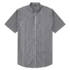Camisas casuais masculinas camisa de manga curta para mulheres homens respirável tops verão moda xadrez roupas masculinas top ajuste regular