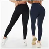 Leggings fitness moda Designer Lu-lu Nuovi pantaloni yoga senza cuciture a coste Vita alta Palestra Sport Donna Legging femminile Controllo della pancia Collant da corsa 59Z5