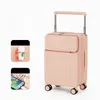 Suitcases Suitcase Wide Pull Rod Rolling Luggage 20 22 24 26 Inch Front Opening Password Box Women Men Large Capacity Travel Trunk