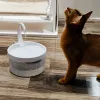 Supplies 2L automatischer Katzenwasserbrunnen mit LED-Licht, USB-betriebener Katzenwasserspender, Hundewassertrinker, Schwanenhalsförmiger Haustierspender