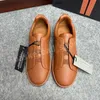 Zegna Designer Buty Casual Triple Stitch Low Top Sneaker Stripes Social Wedding Party Wysokiej jakości skórzane buty Zegnas