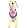 Hundkläder Pet Bandana för Cat Dogs Easter Day Party Props Bandanas Scarf Saliv Thandduk Festival Decoration Collar G2AB
