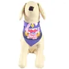 Vêtements pour chiens Bandana pour animaux de compagnie pour chats chiens accessoires de fête de pâques Bandanas écharpe salive serviette Festival décoration collier G2AB