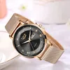 Lige Women Bekijk Bracelet Quartz Clock Movement Simple Waterproof Rose Gold roestvrijstalen mesh Ladies Watches Relogio Feminino 240228