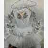 Scene Wear White Swan Lake Professional Ballet Children's Adult Women's Party Dance Costum Tutu kjol flicka