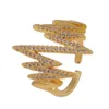 Couleur or foudre Cool anneaux classique broche pince géométrie anneau ouvert pour les femmes luxueux Simple Punk fête bijoux cadeaux 240220