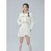 Casual Dresses DressDress Women's Autumn Clothing Small Fragrant Bow Suit Korean Luxury Design Sense Elegant And Pretty Short Party