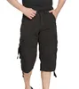 Hommes Cargo Shorts Pantalons Courts Occasionnels Vêtements de Travail d'été Capris Baggy Grand Pantalon Court Multi Poches Coton Plage Bas Courts 8 Couleurs Grande Taille 44 46 48