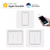 Contrôle Apple Homekit interrupteur d'éclairage intelligent WiFi interrupteur mural bouton poussoir 1/2/3 gangs LED lumières de pièce pour iphones fonctionne avec Siri Voice