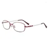 Montature per occhiali da sole TGCYEYO Moda Donna Occhiali Cornice Memoria Occhiali in lega Cerchio completo Vintage Lady Occhiali da vista 8032