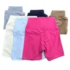 ファッションフィットネスレギンスデザイナーLu-Lu Women Sports Shorts High Waist Yoga Slim Fit Butt Lift Jym Runing Elastic Nylon 20MC