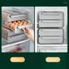 Bouteilles de rangement Type tiroir boîte à œufs réfrigérateur conservation de la fraîcheur finition artefact cuisine plateau de grande capacité