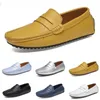 dress shoes spring autumn summer grey black white mens low top breathable soft sole shoes flat sole men GAI-38