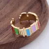 Anelli a grappolo Unico insolito aperto per le donne Anello da dito regolabile minimalista Accessori per gioielli in colore oro chiaro Commercio all'ingrosso