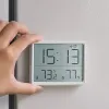 Kontrollera ny Xiaomi Multifunktion Termometer Hygrometer Automatisk elektronisk temperatur Fuktighet Monitor Klocka 3.7 tum stor LCD -skärm