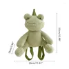 Sacs d'école Petite grenouille en forme de sac à dos mignon sac en peluche dessin animé préscolaire livre animal pour enfant fille cadeau de Noël