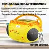 Player Top Loading CD Boombox Cassette Player Tape Recorder Repeater Radio FM MWRemote Control Stereo HiFi Soundcore Music Speakers