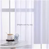 Занавеска Bileehome сплошной белый Tle прозрачное окно для гостиной Theroom Современная вуаль из ткани из органзы 230306 Прямая доставка Dhpk9