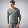 Men's Thermal Underwear Men Long Johns Sets V-Neck Breathable Thin Warm Suit Soft Modal Male Winter