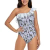 Mulheres Swimwear O Mexicano Sem Cabelo Xoloitzcuintle Xolo Dog Sexy One Piece Swimsuit Mulheres Monokini Ruffle Maiô Beach Wear