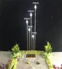 Metal Gold Candlestick AC Powered LED Light Source for Wedding Sta Decoration Table Centerpiece Walkway Pillar
