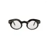 Sunglasses Nilerun Unique Japanese Designer Handmade Irregular Curved 3D Round Edge Thick Real Horn Glasses Eyewear Eyeglasses