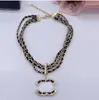 20style Simple Brand Sailormoon Designer Pendants Channel Necklaces Crystal Pearl Letter C Choker Pendant Necklace Sweater Chain Jewelry Accessories 64