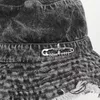 Berety jeansowe czapki wiadra dla kobiet szerokie grzbiet vintage składany fisherman kapelusz na zewnątrz plaż